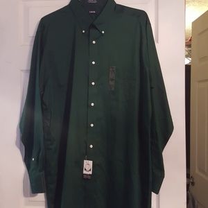 green button down dress shirt